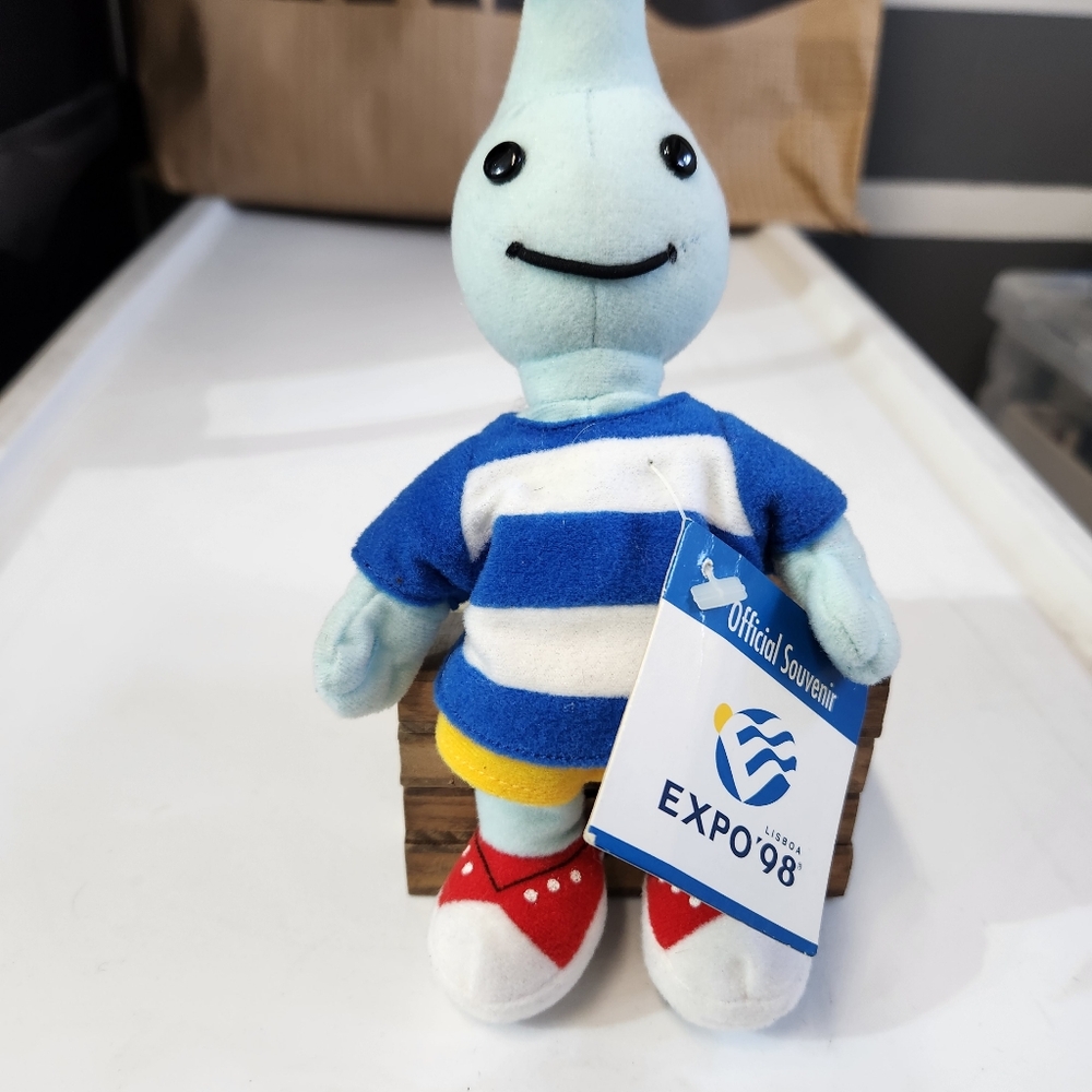 Souvenir Plush Toy - Blue and Red
